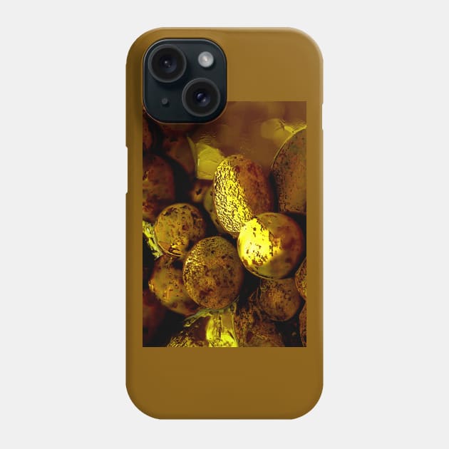 Golden Grapes Embossed Phone Case by mavicfe