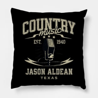 country music microphone singer  v17 Pillow