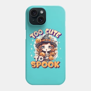 Too Cute To Spook Redhead Chibi Anime Witch Phone Case