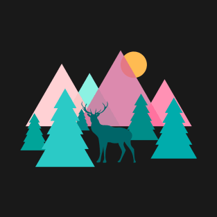 Abstract moutains and forest T-Shirt