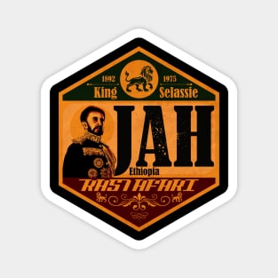 Jah Rastafari Vintage Label Magnet