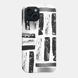 Textured marker hand drawn vertical horizontal lines Phone Case