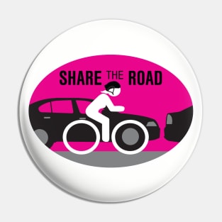 Share the Road - Female Cyclist Pin