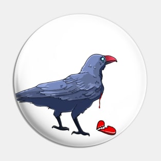 Raven’s broken heart Pin