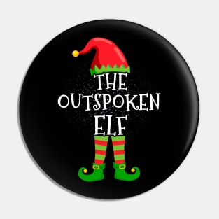 Outspoken Elf Family Matching Christmas Group Funny Gift Pin