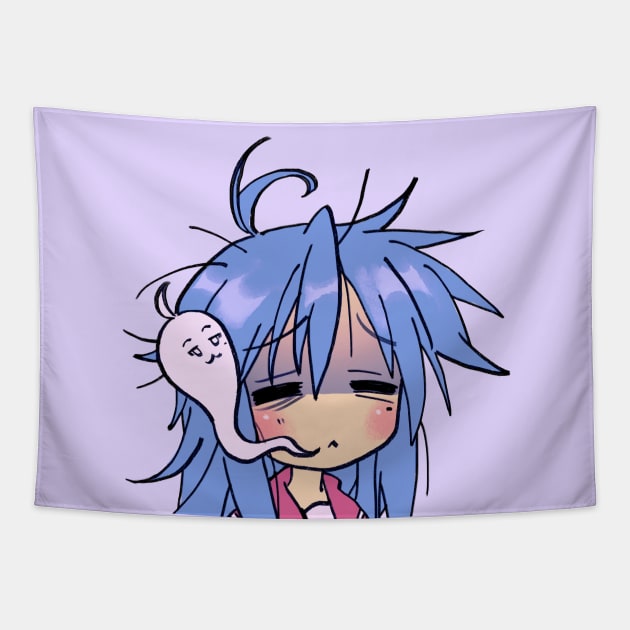 dead tired izumi konata / lucky star Tapestry by mudwizard