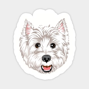 Ruby the westie  (please message me BEFORE you order to add your own name) Magnet