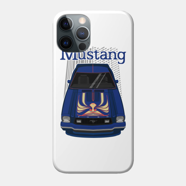 Mustang King Cobra 1978 - Blue - Car - Phone Case
