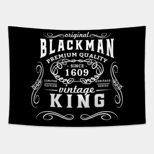 Black Man King vintage whiskey print Tapestry