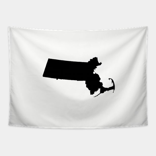 Massachusetts Black Tapestry by AdventureFinder