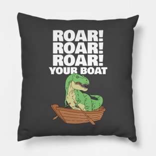 Roar your Boat Dinosaur Pun Pillow