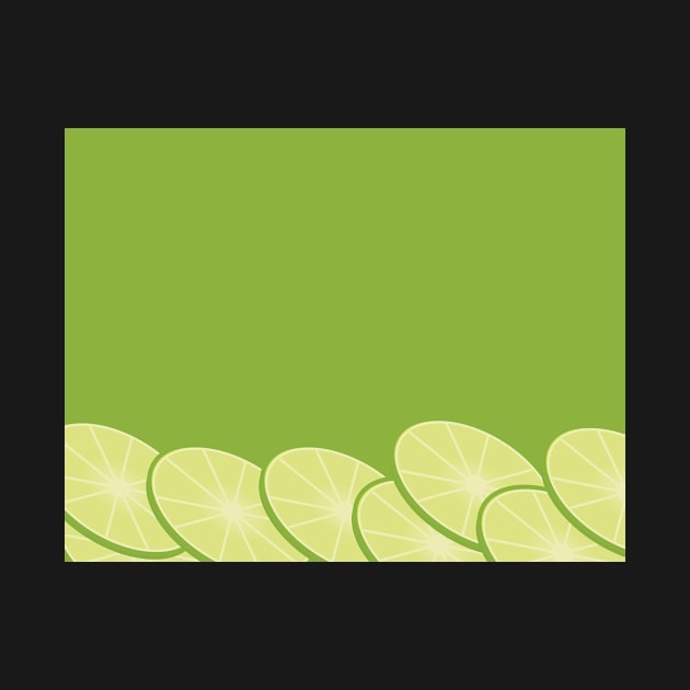 Green Background and Lemon Slices by sigdesign