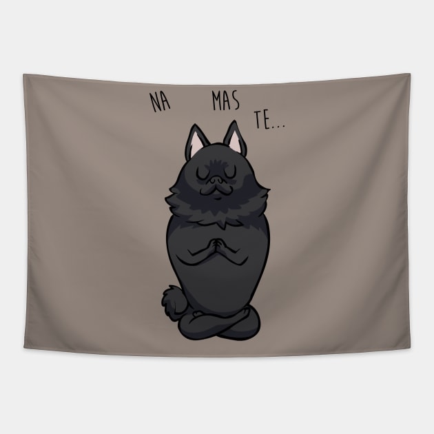 NAMASTE Schipperke Tapestry by huebucket