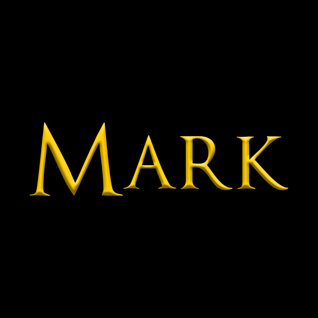 Mark Male Name Gold On Dark by funfun