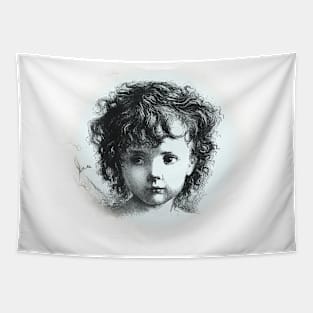 Curly Hair Child Tapestry