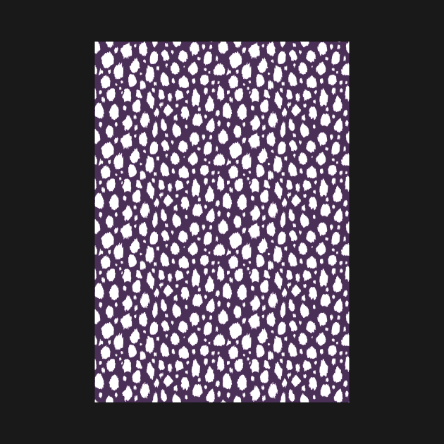 Purple and White Spot Dalmatian Pattern by Juliewdesigns