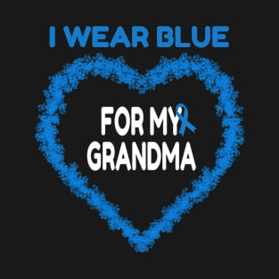 I Wear Blue For My Grandma Support Gift T-Shirt