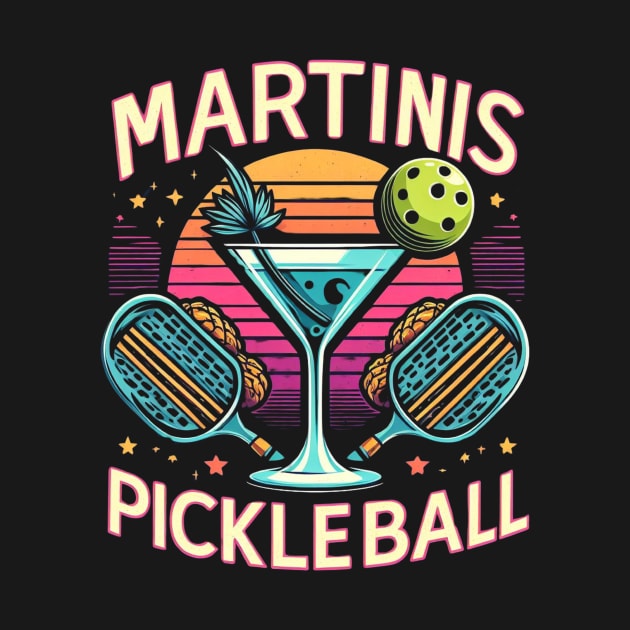 Martinis & Pickleball Design #1 by Battlefoxx Living Earth