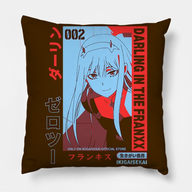 Joyful Gaze - Zero Two Pillow by IKIGAISEKAI