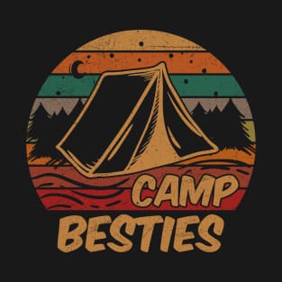 Camp Besties Shirt Camping Lovers Gifts Happy Camper T-Shirt