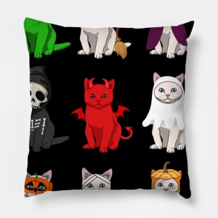 Cats Halloween Funny Cats Costume Pillow