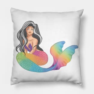 Rainbow Mermaid Pillow