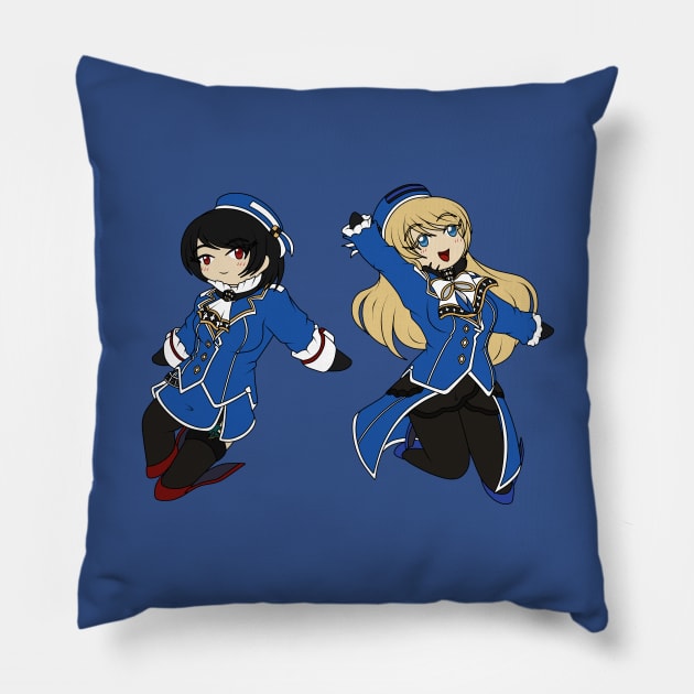 Heavy Cruiser Sisters Pillow by amarysdesigns