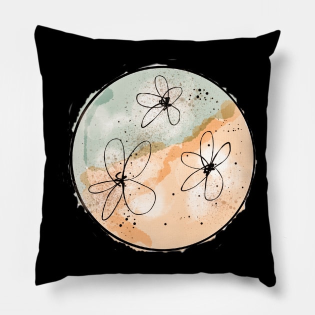 Floral splash Pillow by JustNadia