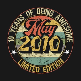 born May 2010 Vintage Gift T-Shirt