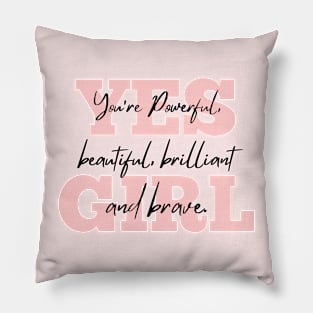 YES GIRL | Girly Quotes Pillow