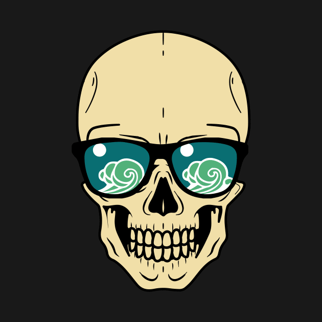 skull wearing sunglasses by 4ntler