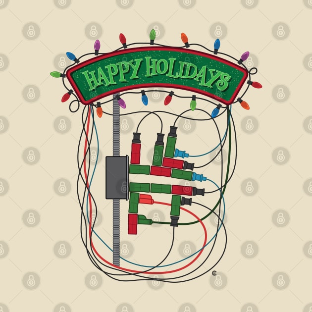 Happy Holidays - Overloaded Outlet by CuriousCurios