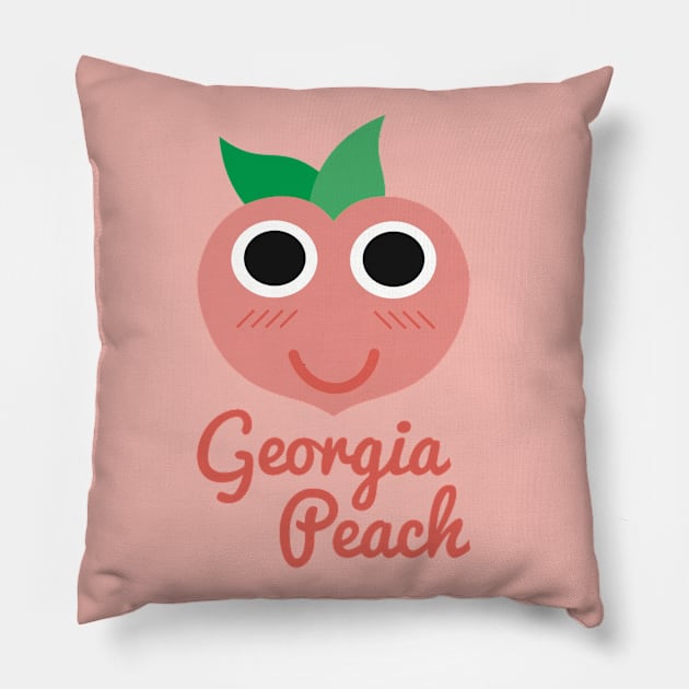 Georgia Peach Pillow by mudraconis