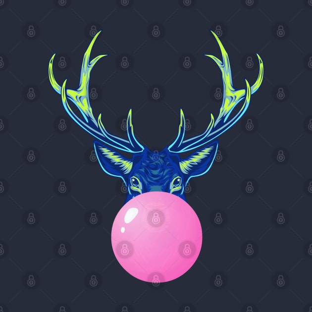 Pink Bubblegum Reindeer by 1001Kites