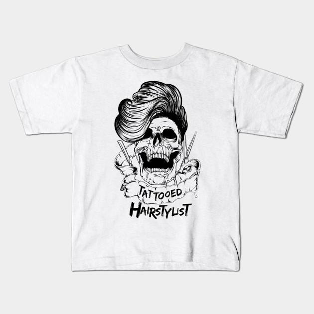 Tattooed Hair Stylist Skull Barber Hairdresser Tattoo Hair