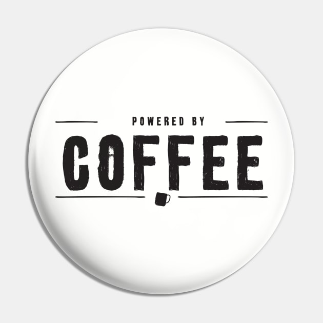 Powered By Coffee Pin by bohemiangoods