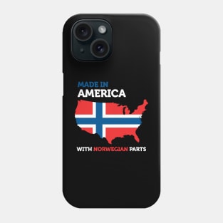 Made In America With Norwegian Parts Norwegian Roots Norway Phone Case