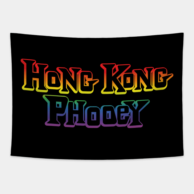 Hong Kong Phooey Titles (rainbow effect) Tapestry by GraphicGibbon