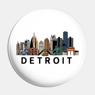 Detroit Skyline Pin