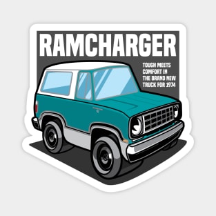 Turquoise Ramcharger (White-Based) - 1974 Magnet