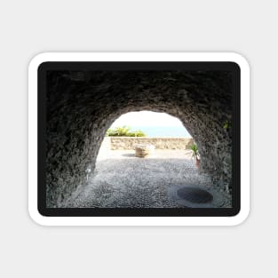 Tunnel inside Acicastello castle Magnet