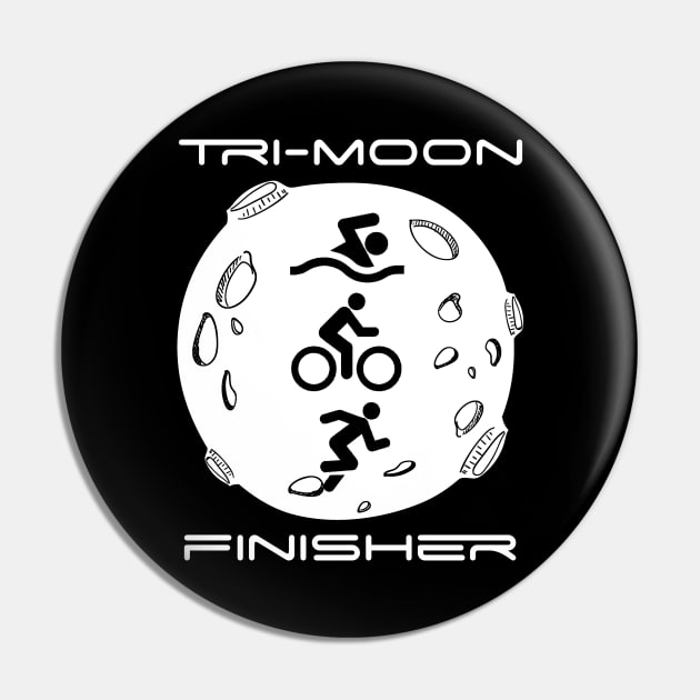 Space Moon Triathlon Finisher Pin by TriHarder12