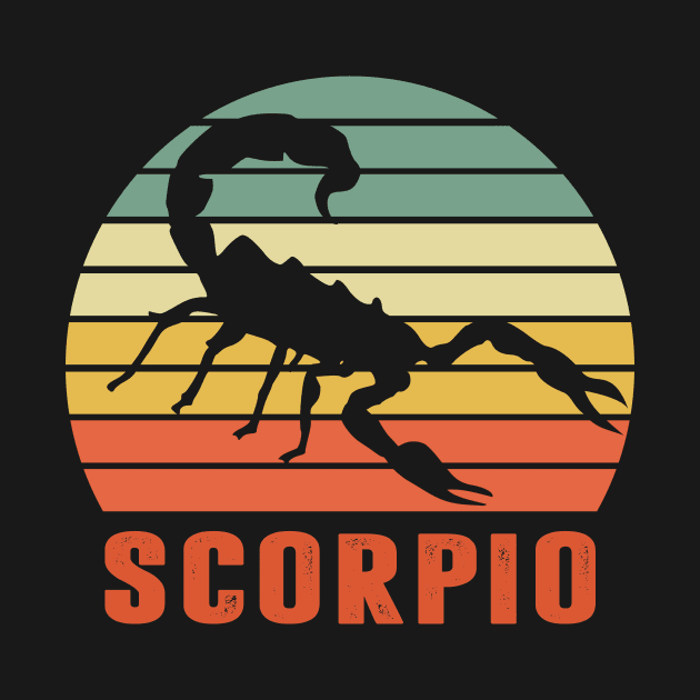 Retro Scorpio Zodiac Sign by Korry