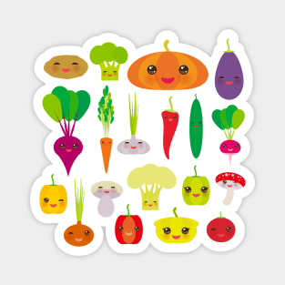 Kawaii vegetables Magnet