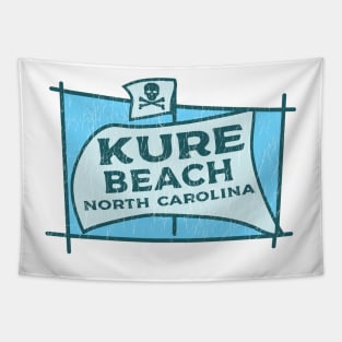 Kure Beach North Carolina Vintage Style Pirate Flag Sailing Tapestry