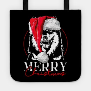 Funny Finnish Lapphund Santa Merry Christmas dog mom Tote