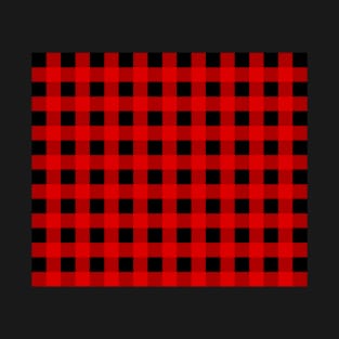 Red And Black Check Pattern T-Shirt