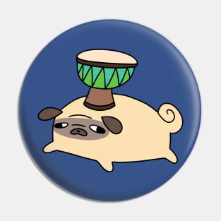 Pug and Little Djembe Pin