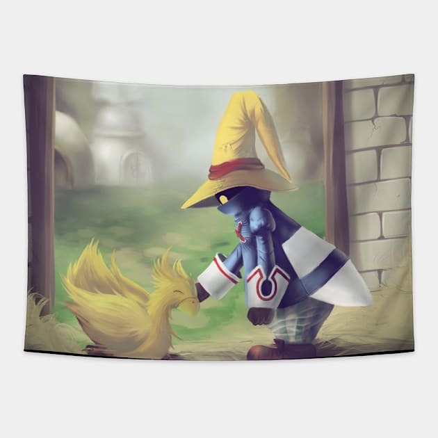 Vivi & Chocobo Tapestry by FranGSal