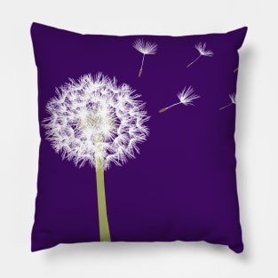 Dandelion on Purple Pillow